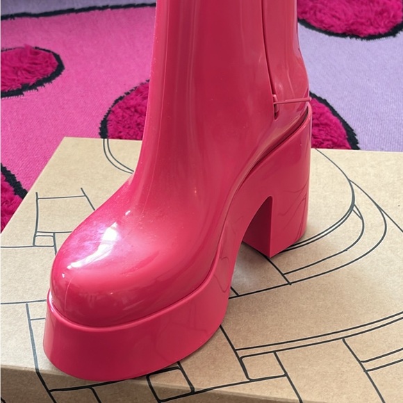 Melissa Nubia Pink Jelly Platform Ankle Boots 9 / 40 - Picture 3 of 5